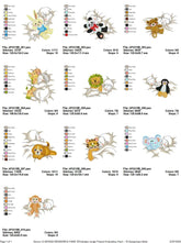 Peekaboo Jungle Friends Embroidery Pack – Pack of 10 Adorable Designs - FineryEmbroidery